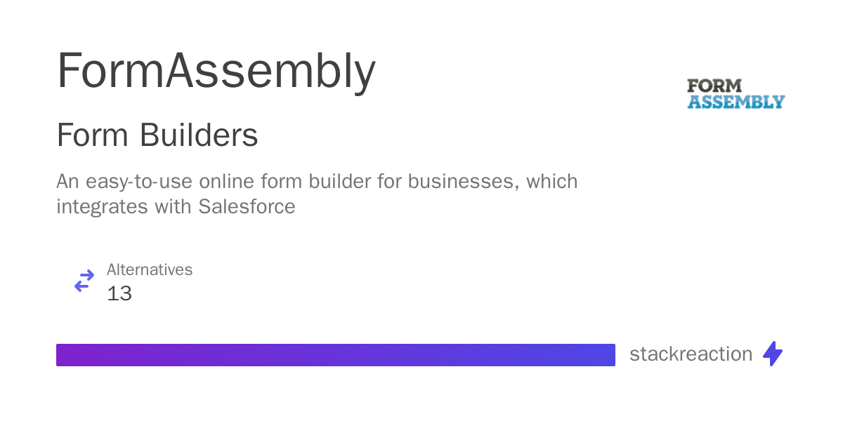 FormAssembly Integrations, Alternatives and more in 2023
