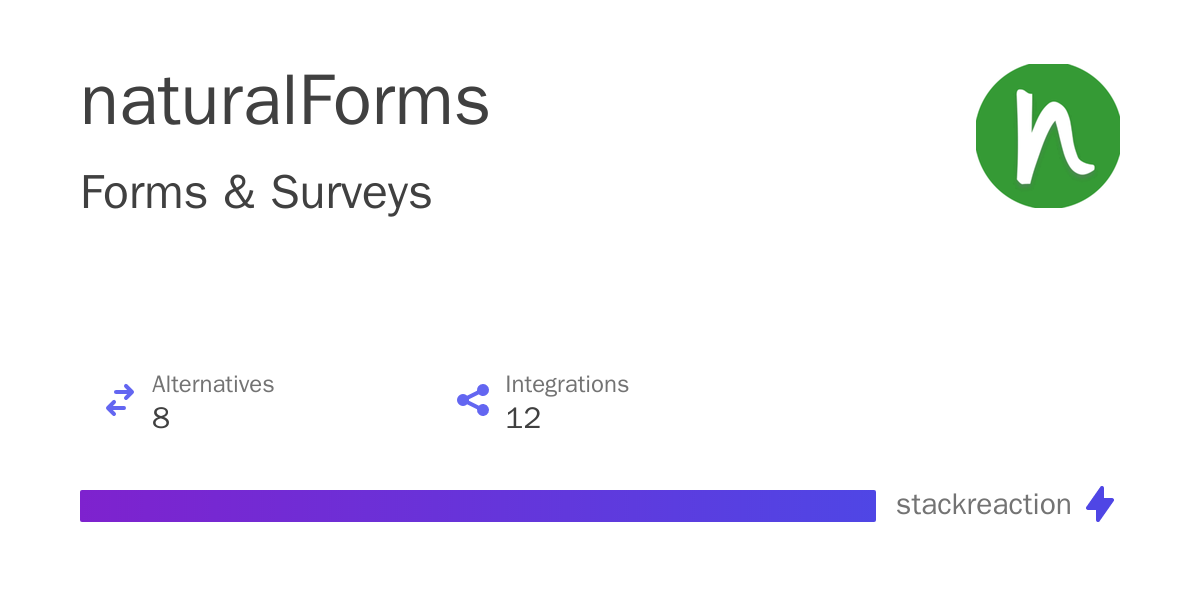 naturalForms Integrations, Alternatives and more in 2023