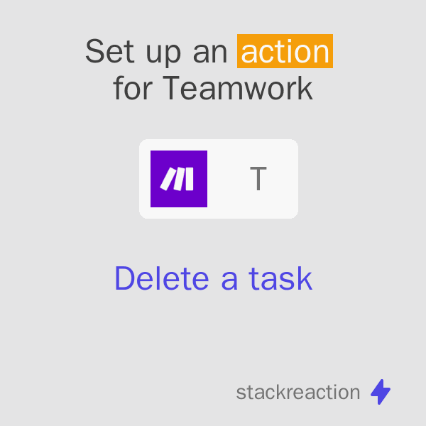 Then set up another Action for Teamwork